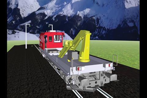 Windhoff self-propelled on-track machine for Swiss Federal Railways.